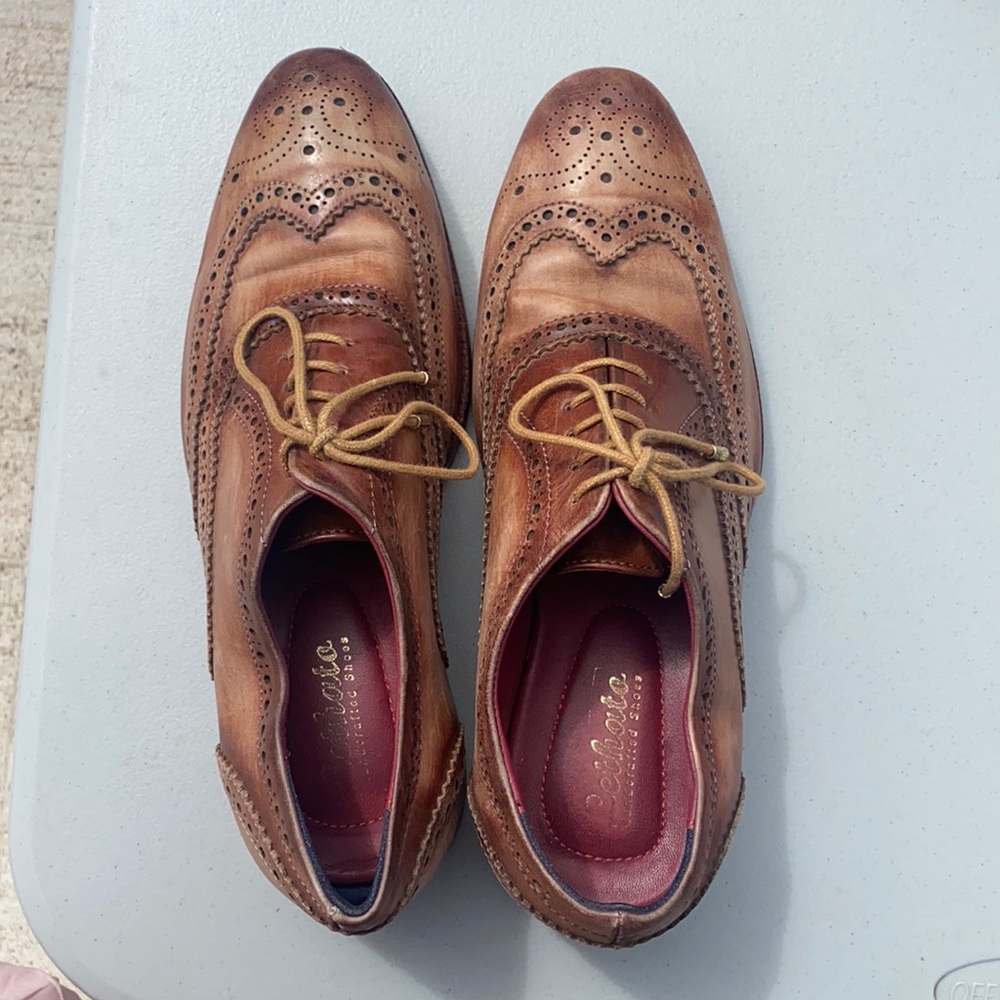Lethata Handcrafted shoes genuine leather, size men’s US 9.5-10. Used